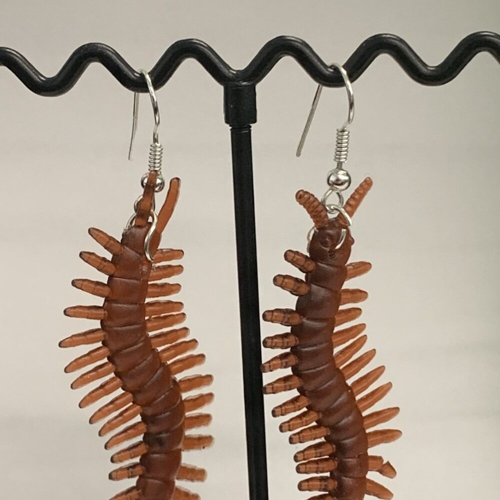 Centipede Earring, Insect Earring, Bug Earring, Bug Lover, Science Earring, Gift
